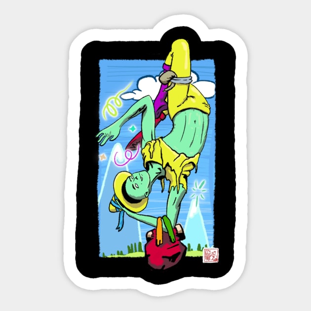 Magic Man / the Fool Sticker by Izzy Peters